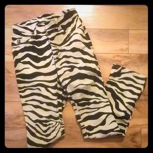 Zebra print pants by Guess